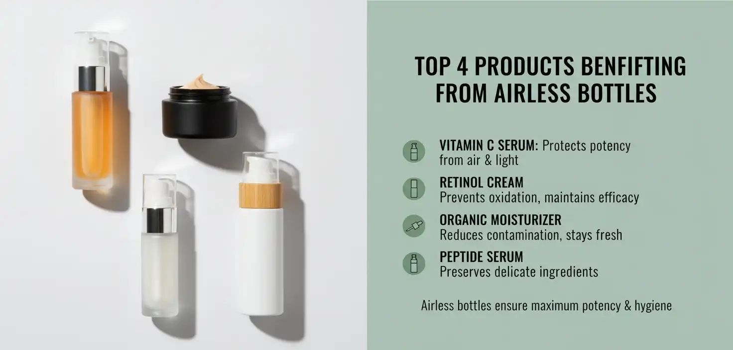 Top 4 Products Benefiting from Airless Bottles Top 4 Products Benefiting from Airless Bottles