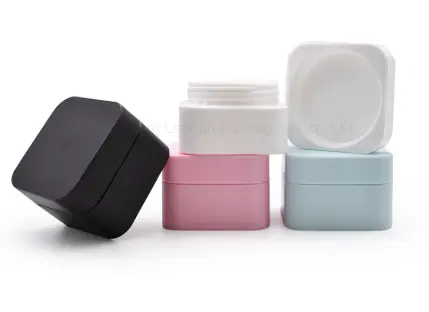 square cream jar