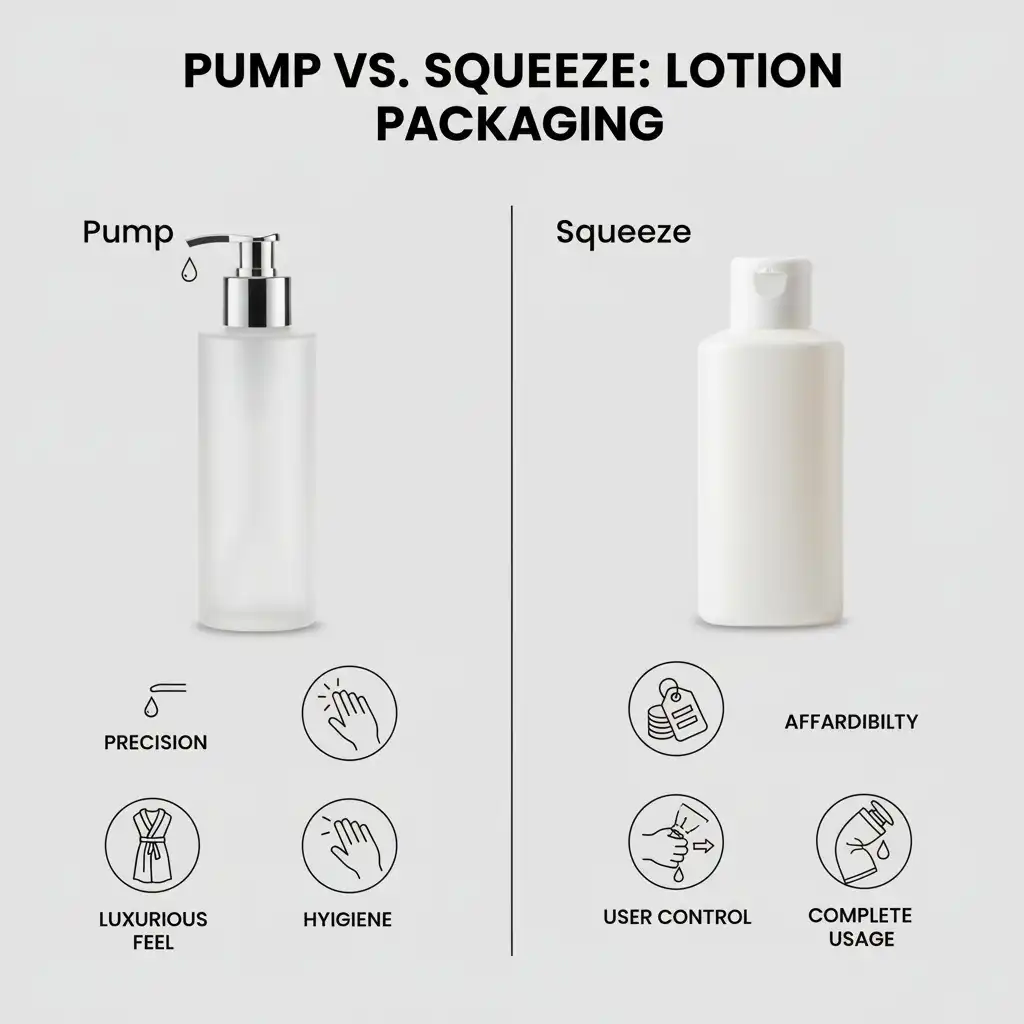 Pump Bottle vs. Squeeze Bottle: Which is Right for Your Lotion? Pump Bottle vs. Squeeze Bottle: Which is Right for Your Lotion?