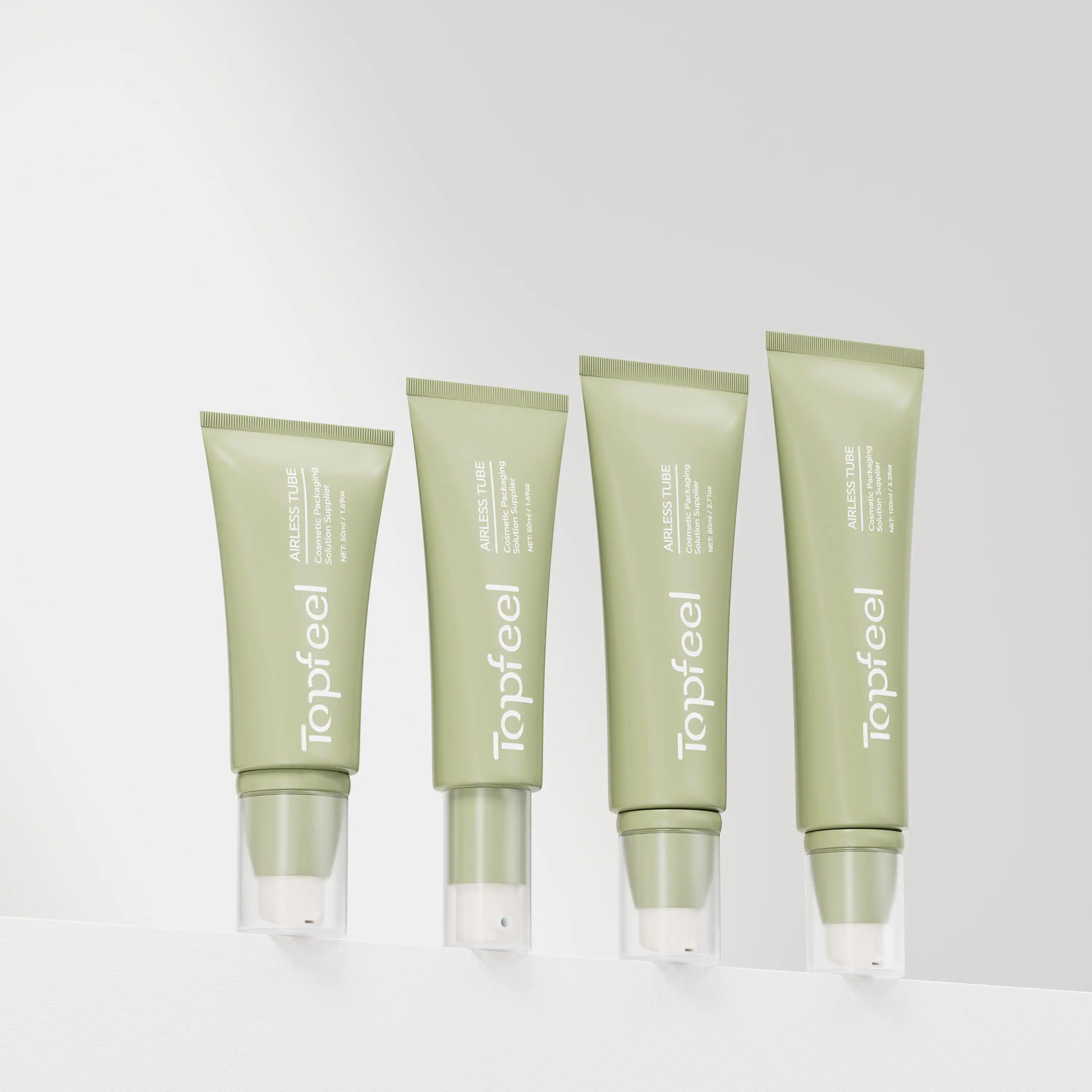 gray airless cosmetic tube