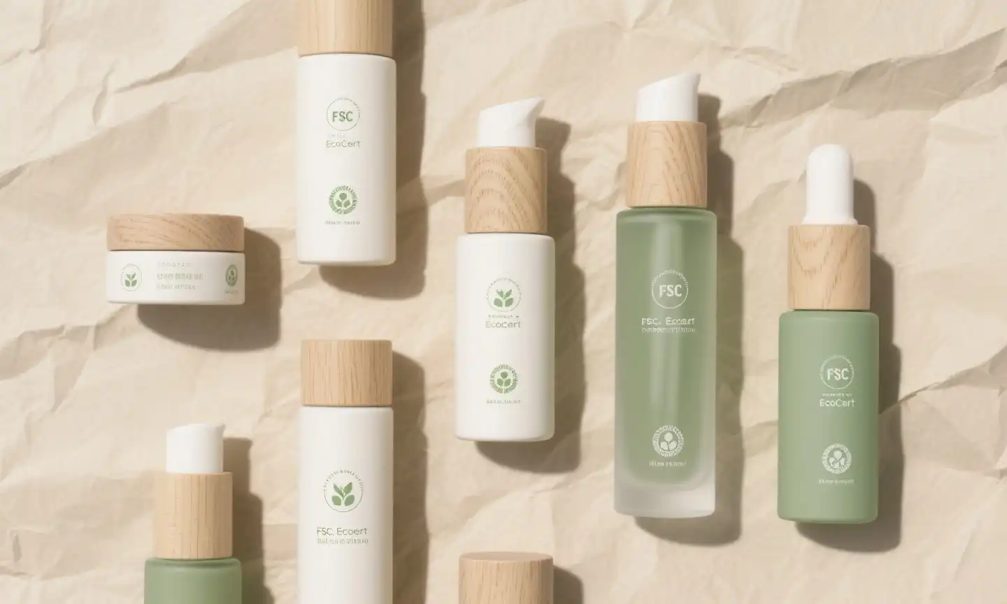 Minimalist skin care packaging
