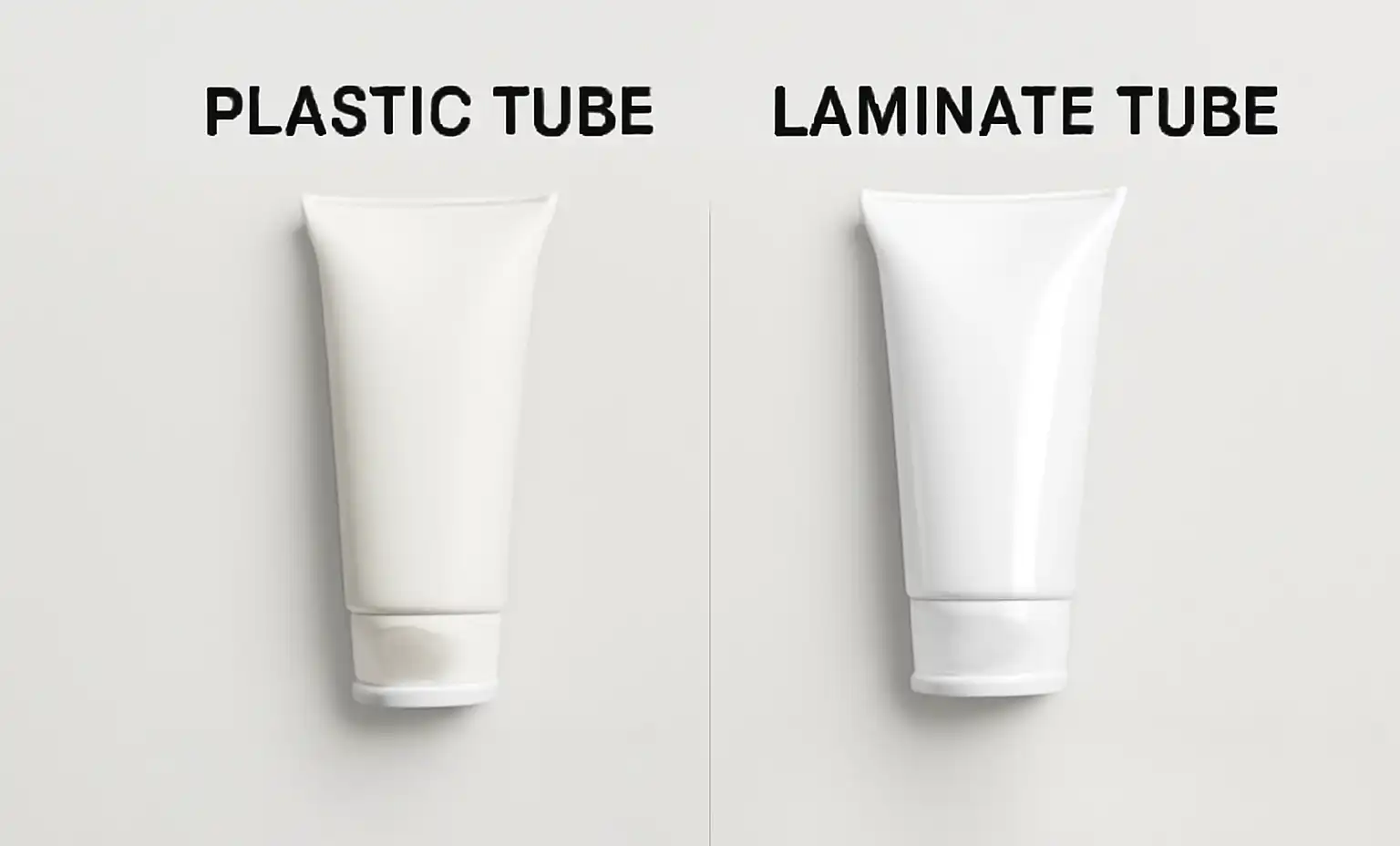 Plastic tube compare laminate tube