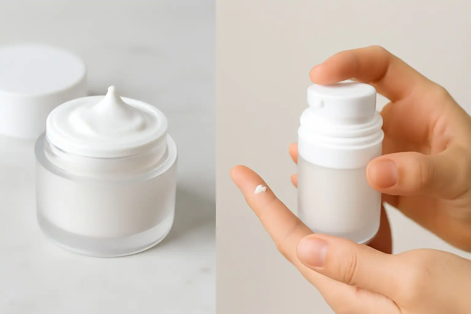 Airless cream jar