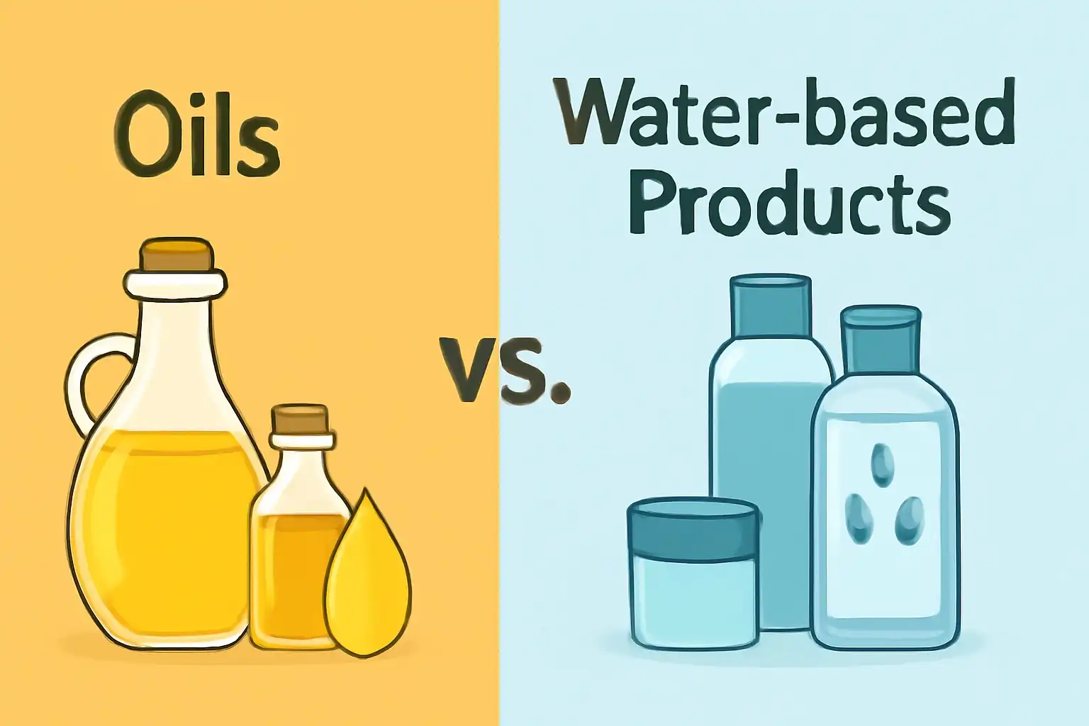 oils vs water oils vs water