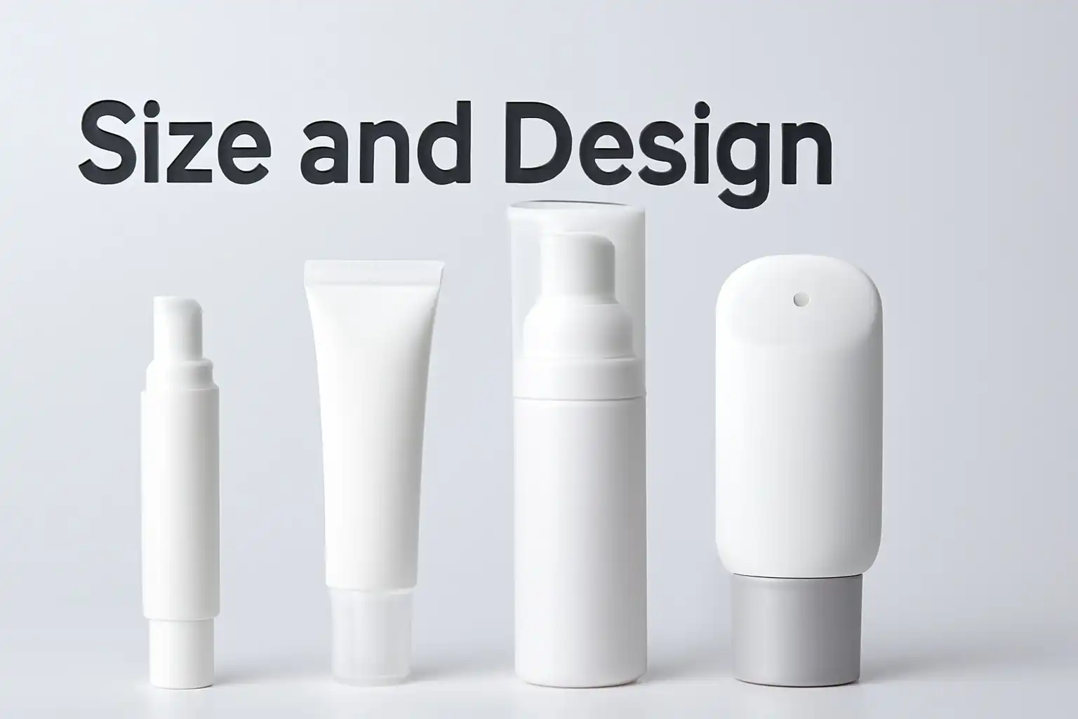 different design of skincare bottle