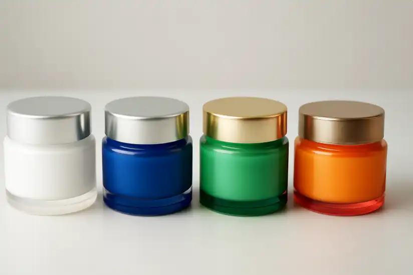 four color cream containers