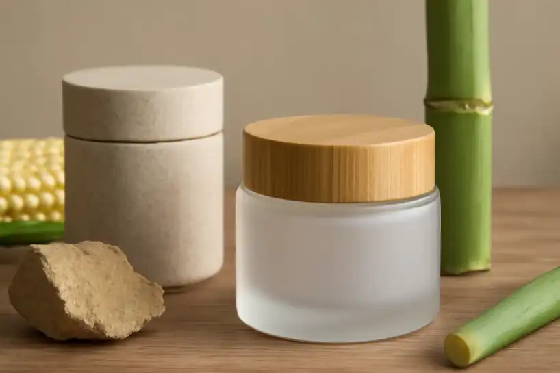 eco material skincare container like bamboo
