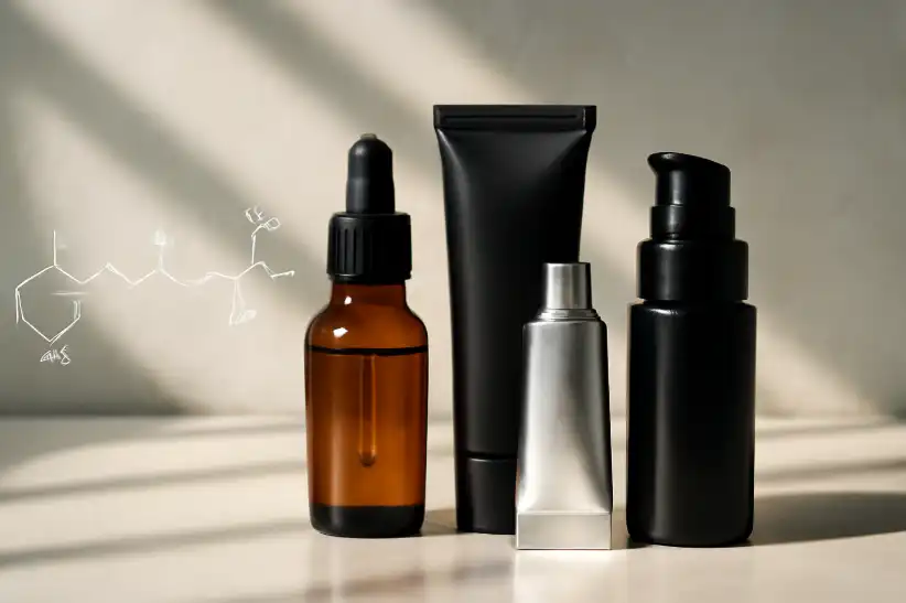 retinol black skincare packaging