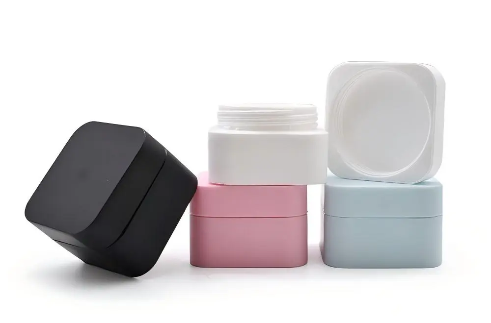 square cream jar square cream jar