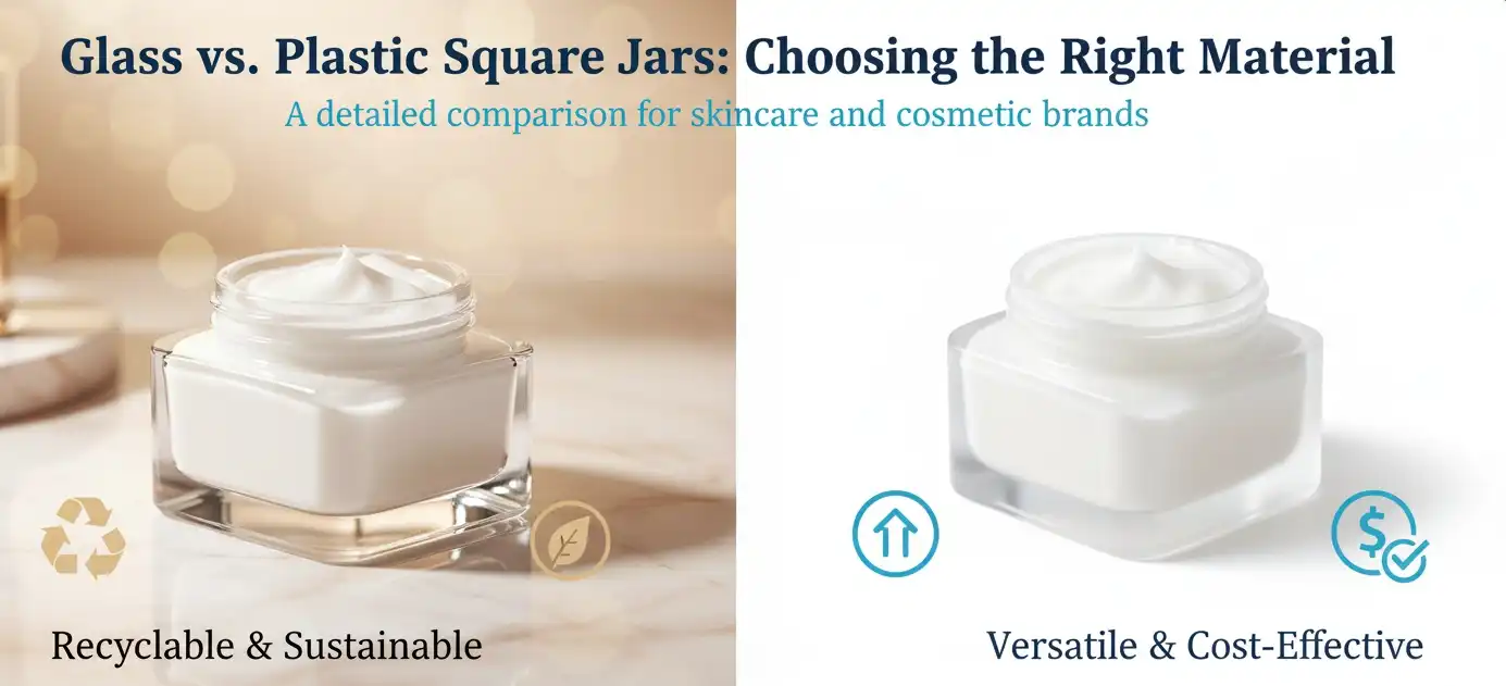 Material Matters: Glass vs. Plastic Square Jars Material Matters: Glass vs. Plastic Square Jars