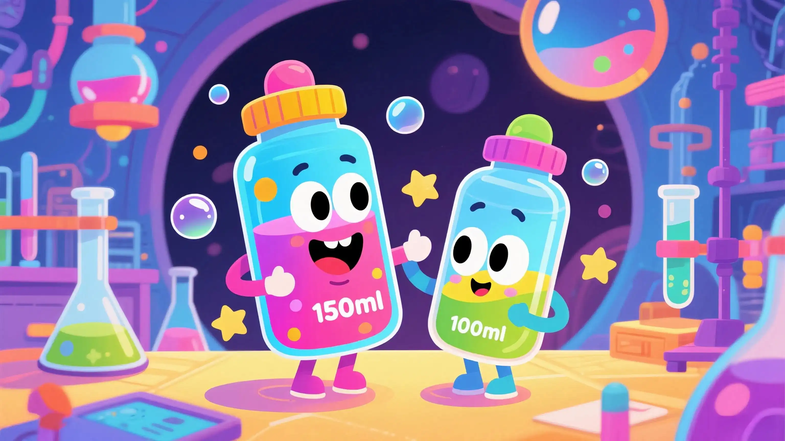 150 мл және 100 мл ауасыз бөтелкелер: қай өлшем сізге сәйкес келеді?